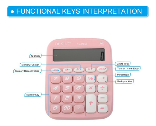 Calculadora De Escritorio De 12 Dígitos Patikil, Función Est