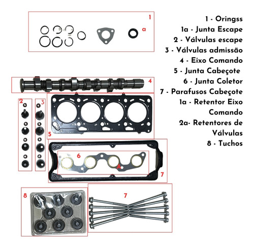 Cabeçote Completo P/ Gol Mi 1.0 8v At 1997-2001