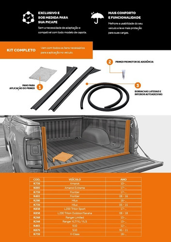 Kit Sellador Para Caja De Pick Up Ford Ranger Xlt/xl/xls