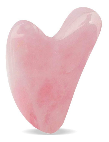 Guasha Corazón Cuarzo Rosa 100% Natural Masajeador Facial 