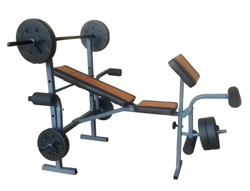 Imagen 3 de 5 de Multigimnasio 1000r1 C/barra + Discos + Bco Scott Worldfitne