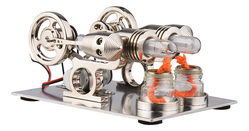 Kit Generador Motor Stirling Double Model Educative Diy