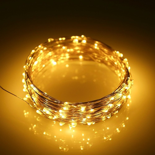 8pack 10m Tira De Luz Navideña 100led Luces Solares Al Aire