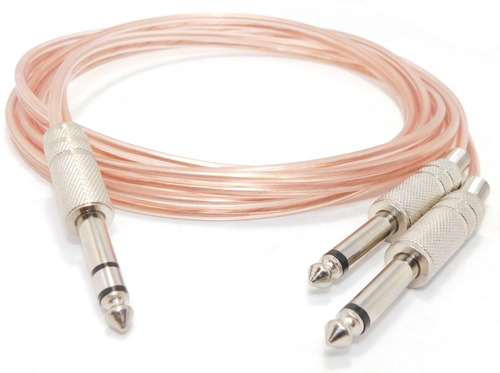 Cable Audio Pro Metalico  Plug 6, 5 Stereo  A  Dos 6,5 Mono 