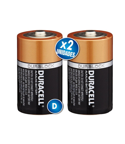 Pack X2pilas D Duracell  Alcalina Dura Hasta 10 Veces Mas