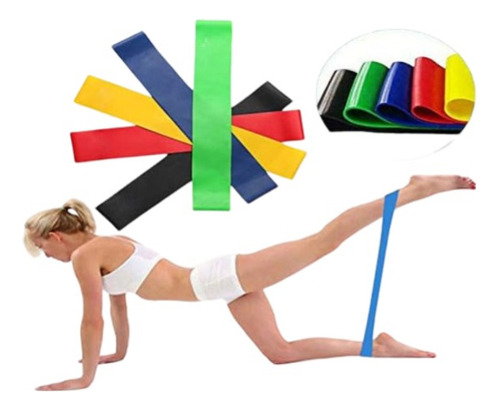 Kit De 5 Bandas Ligas De Resistencia Yoga Ejercicio
