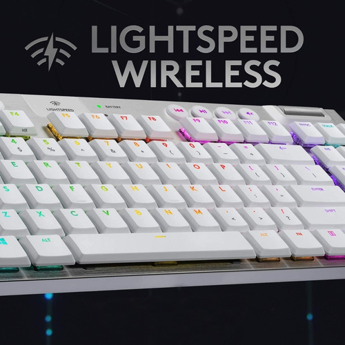 Teclado Gamer Logitech G915 Tkl Mecanico Switch Gl Tactil Color del teclado Blanco Idioma Inglés