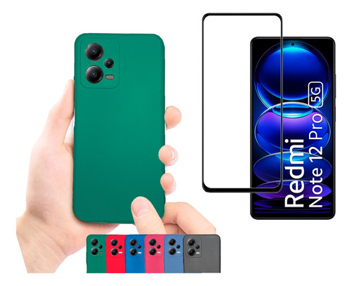 Vidrio Templado Para Xiaomi Note 12 Pro 5g + Funda Silicona