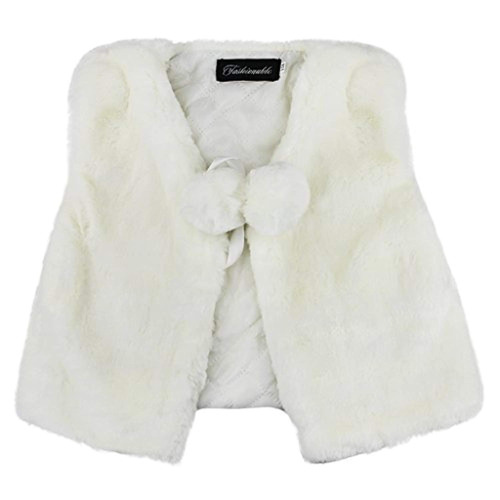 Fakeface Little Girls Faux Fur Vest Tops