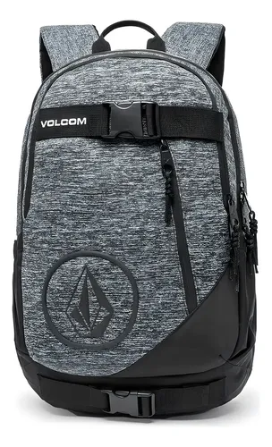Mochila Cinza Notebook Reforçada Grande Bolsa Resistente Volcom