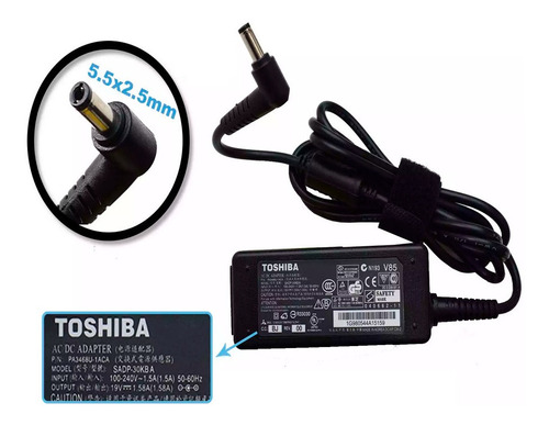 Cargador Toshiba 19v/1.58a/30w/5.5x2.5mm Original