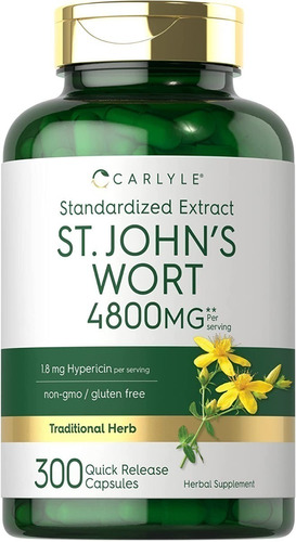 Carlyle | St John's Wort | Extract | 4800mg | 300 Capsules