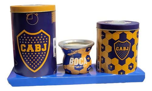 Kit Completo Set Mate Boca Juniors Ppr