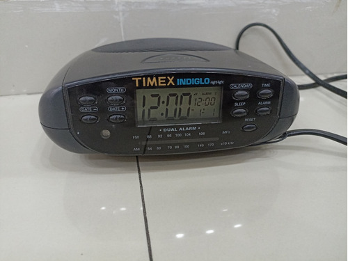 Timex Indiglo Alarma Dual T433b Fm/am Radio Reloj Calendario