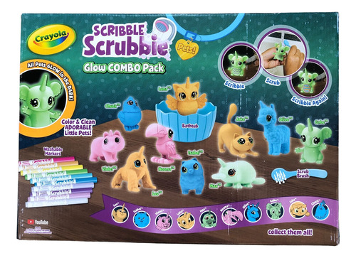 Crayola Scribble Scrubbies Glow Combo Pack Lavables