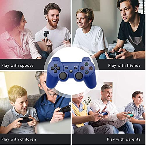Pack 2 Controladores Inalmbricos Ps3 Bluetooth - Azul Y Mora