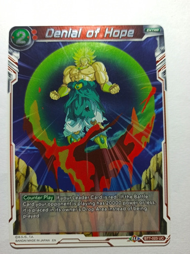 Cartas Dragon Ball Denial Of Hope Broly Holo Darkside Tcg