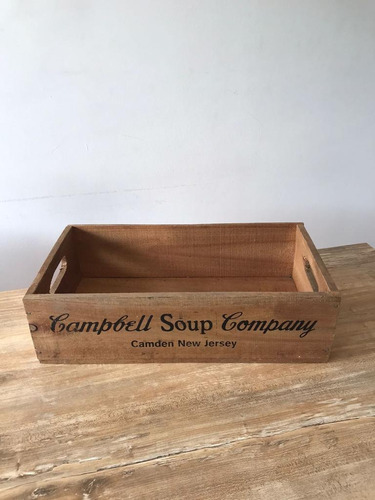 Cajon Madera Campbell Soup Company Decoracion Organizador 