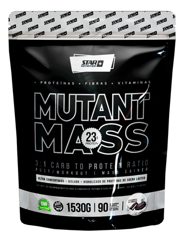 Mutant Mass Ganador De Peso 1,5kg Star Nutrition Sabor Cookies & cream