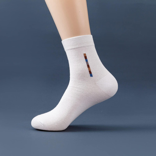 5 Pares 100% Algodón, Calcetines Media Pantorrilla -