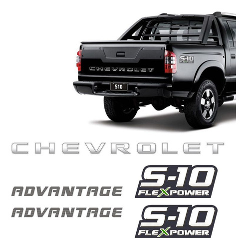 Faixa S10 Preta Chevrolet Advantage 2009/2011 + Flex Power