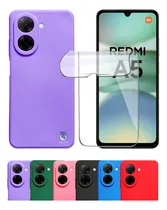Comprar Funda Silicona Para Xiaomi Redmi A5 + Lamina Hidrogel Full Lila Silicona