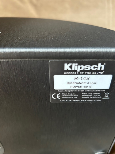 Par De Caixa Surround Klipsch R-14s - Novas Sem Uso Preto