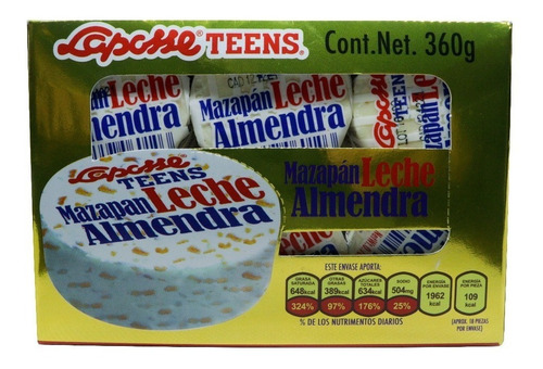 Laposse Teens Mazapan Leche Y Almendra 18pz 360g