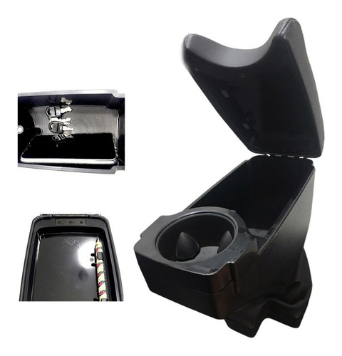 Apoio Braço Console Com Porta Copos Preto Siena 1.0 2011