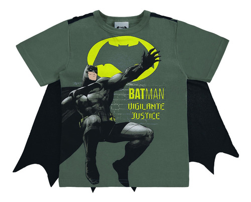 Camiseta Manga Curta C/ Capa Batman Marlan M4078 Tam. 4 À 10