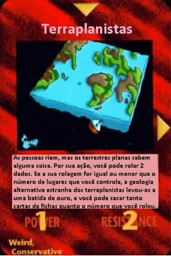 Real Terraplanista - Descrição de carta da terra plana em jogo