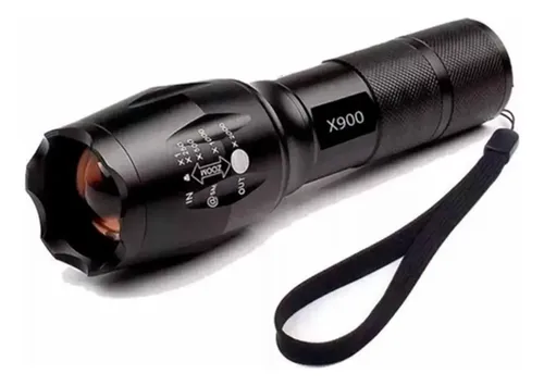 Lanterna Tática Militar X900 Recarregável C/ Zoom Completa Cor da luz Branca