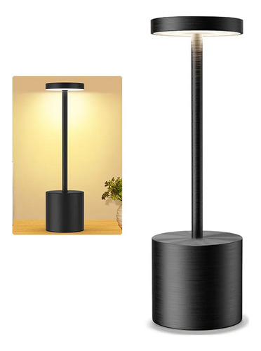 Candeeiro De Mesa Led Recarregável De Metal Sem Fio