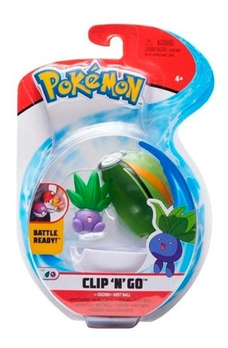 Pokemon Pokebola Clip N Go Poke Ball Oddish + Nest Ball