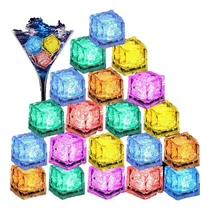 Comprar 24 Cubos Hielo Led Luminosos Multicolor Fiesta Club