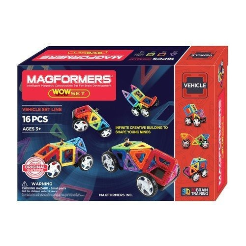 Magformers Vehicle Wow Set 16 Piezas Magnetic Building Block