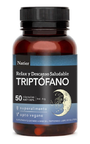 Triptófano Natier Mejora Salud Cognitiva 50 Cáp