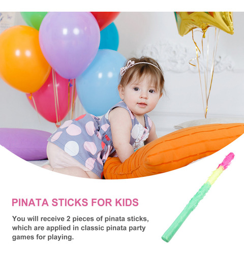 Palo De Juguete Para Piñata Multicolor, 2 Unidades