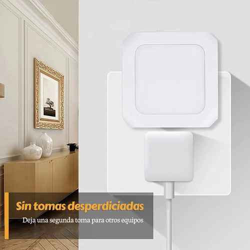 2 Pack Luz Nocturna Enchufable Con Sensor De Luz Para Hogar