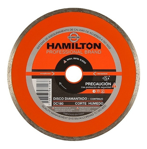 Disco Continuo Diamantado 180mm Hamilton Dc180 7''
