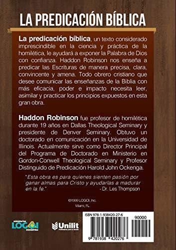 La Predicacion Biblica (con Guia De Estudio Flet), De Robinson, Had., Vol. 1. Editorial Logoi, Inc., Tapa Blanda En Español, 2016