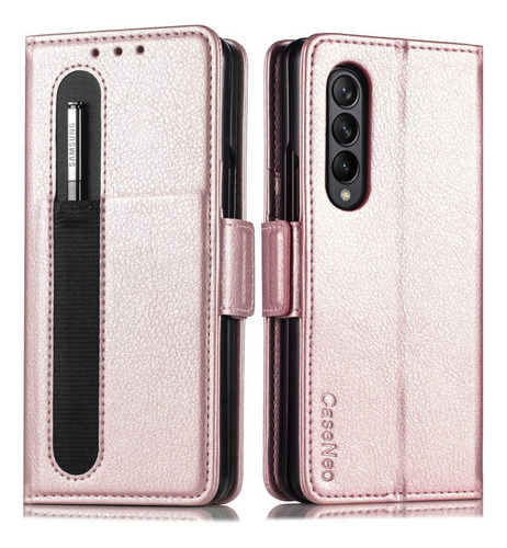 Funda Tipo Cartera Para Galaxy Z Fold 4, Soporte Para Bolígr