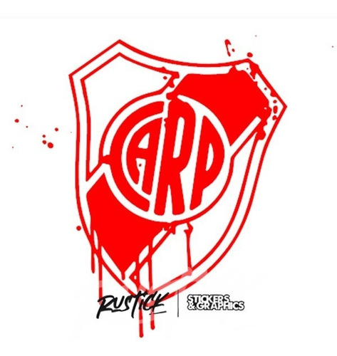 Calco River Plate Equipo De Futbol Ploteo Carp Sticker 20cm