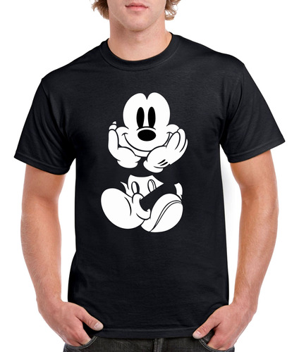 Playera - Mickey Mouse - Silueta Manos Sonriendo