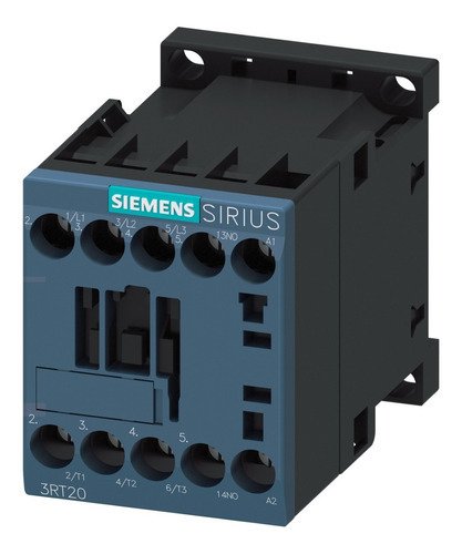 Contactor 9a 400v 4kw 3 Polos+1na S00 Siemens 3rt2016-1av01