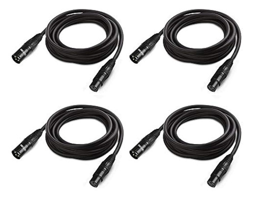 10 Pies De Cable Dmx Flexible Jlpow Chapado En Oro De 3 Pine