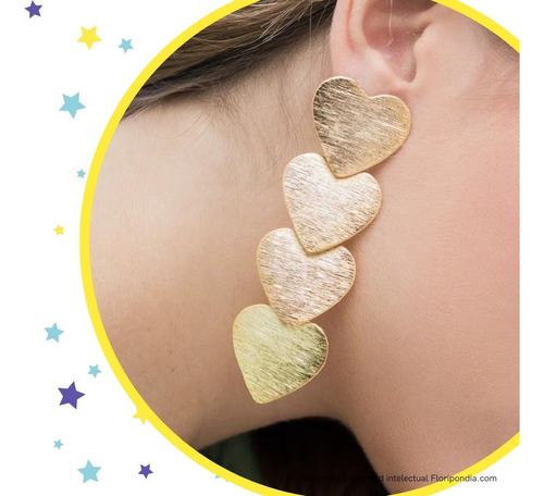 Aretes Cuatro Veces Mi Corazón