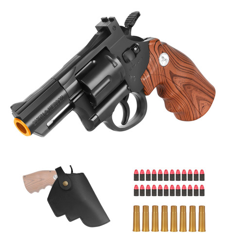 Pistola De Juguete Revólver Con Funda De Cuero Iwb, Expuls.