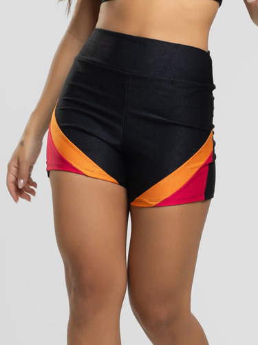 Short Curto Feminino Suplex Cintura Alta Moda Fitness