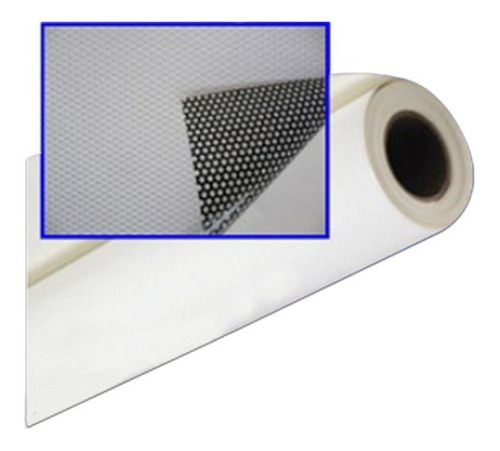 Vinil Impresión Blanco Microperforado 1.37mt X 50mts Plotter